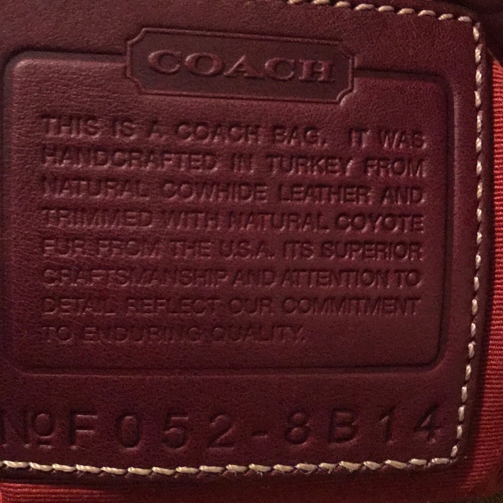 COACH Coyote PKT SFT Duffle Tote;Brass/ Bordeaux- There was only 700 bags made! - Picture 7 of 7